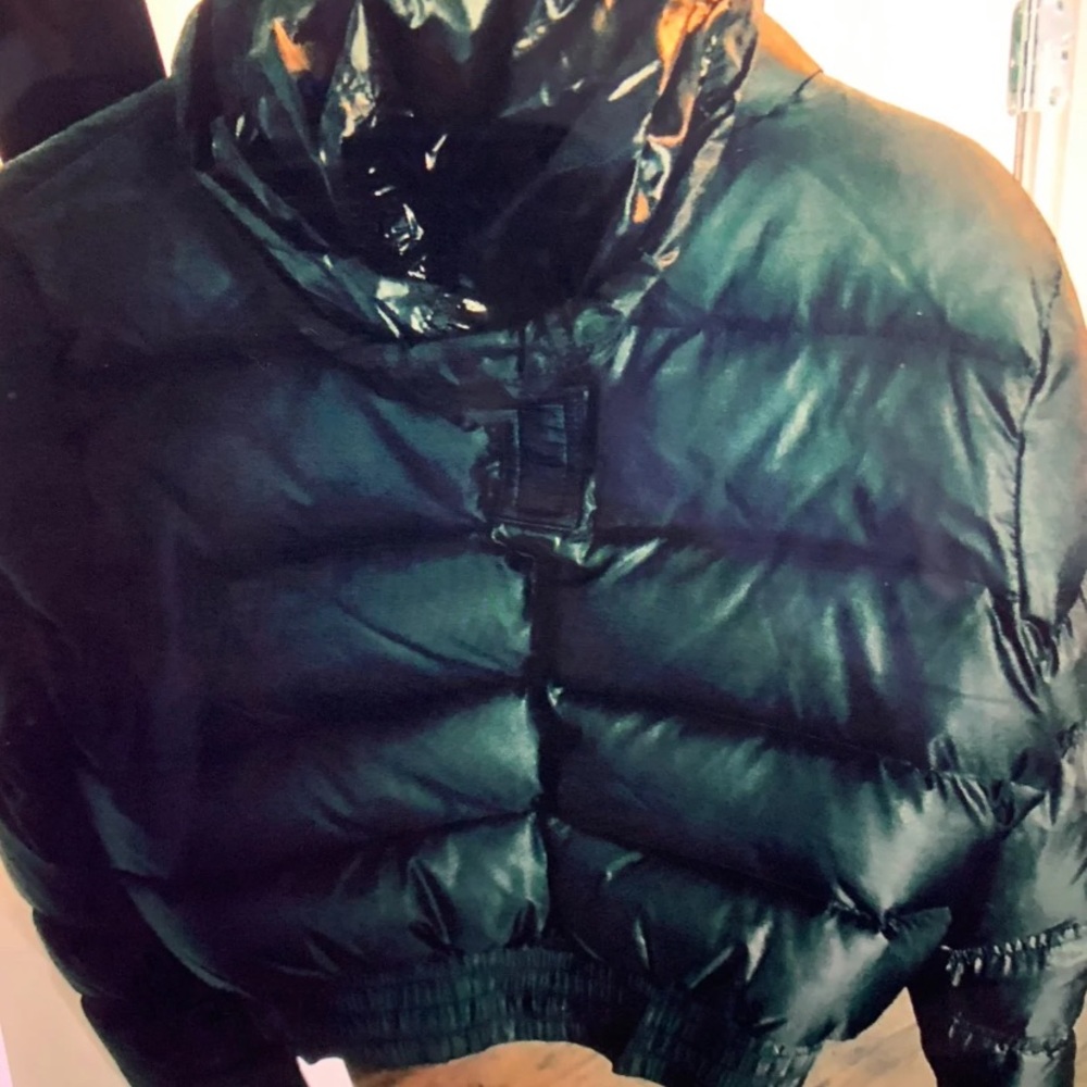Crop puff jacket